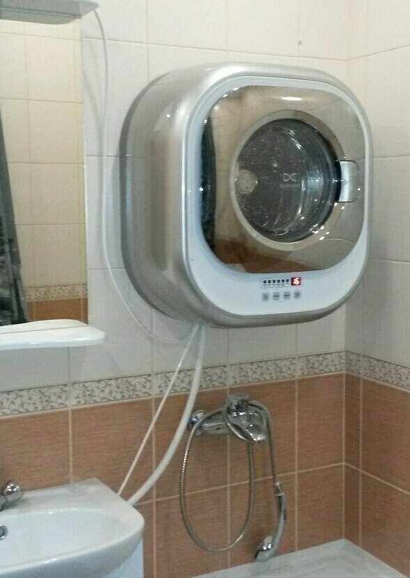Установка настенной  стиральной машины 